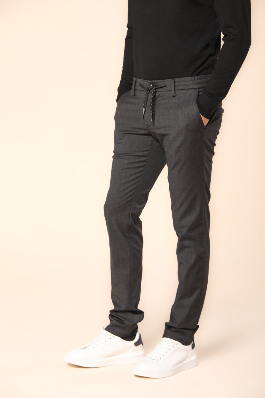 Milano Jogger man plain wool chino pants extra slim