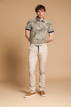 Milano Jogger men's jogger chino pants in micro structured jacquard pattern extra slim fit