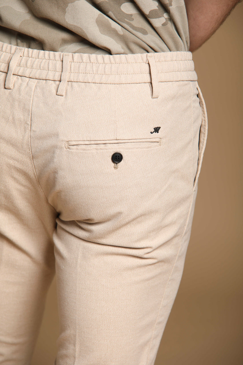 Milano Jogger men's jogger chino pants in micro structured jacquard pattern extra slim fit