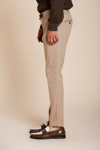 Milano Jogger pantalon chino homme en twill de lin et coton extra slim fit