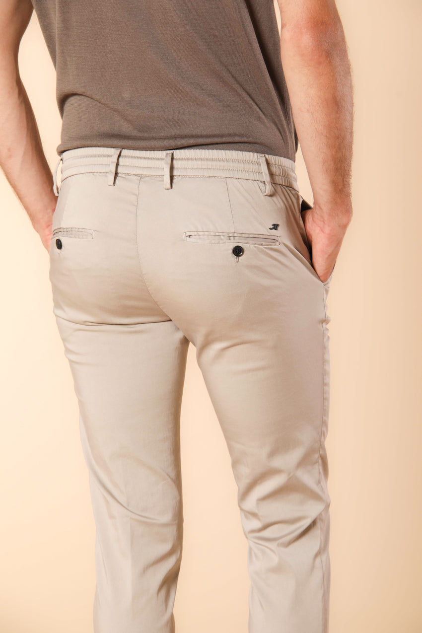 Milano Jogger Travel men's jogger chino pants in technical travel stretch satin extra slim fit