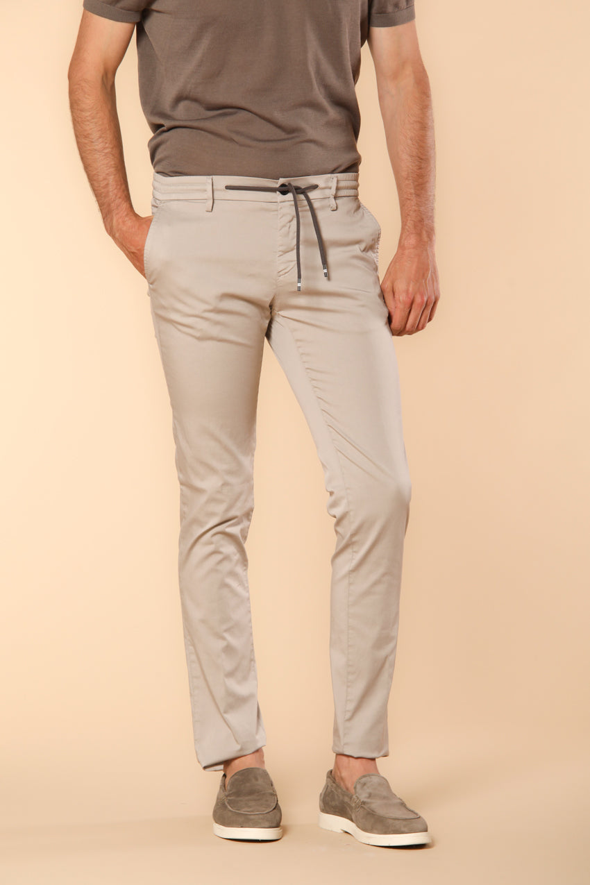 Milano Jogger Travel men's jogger chino pants in technical travel stretch satin extra slim fit