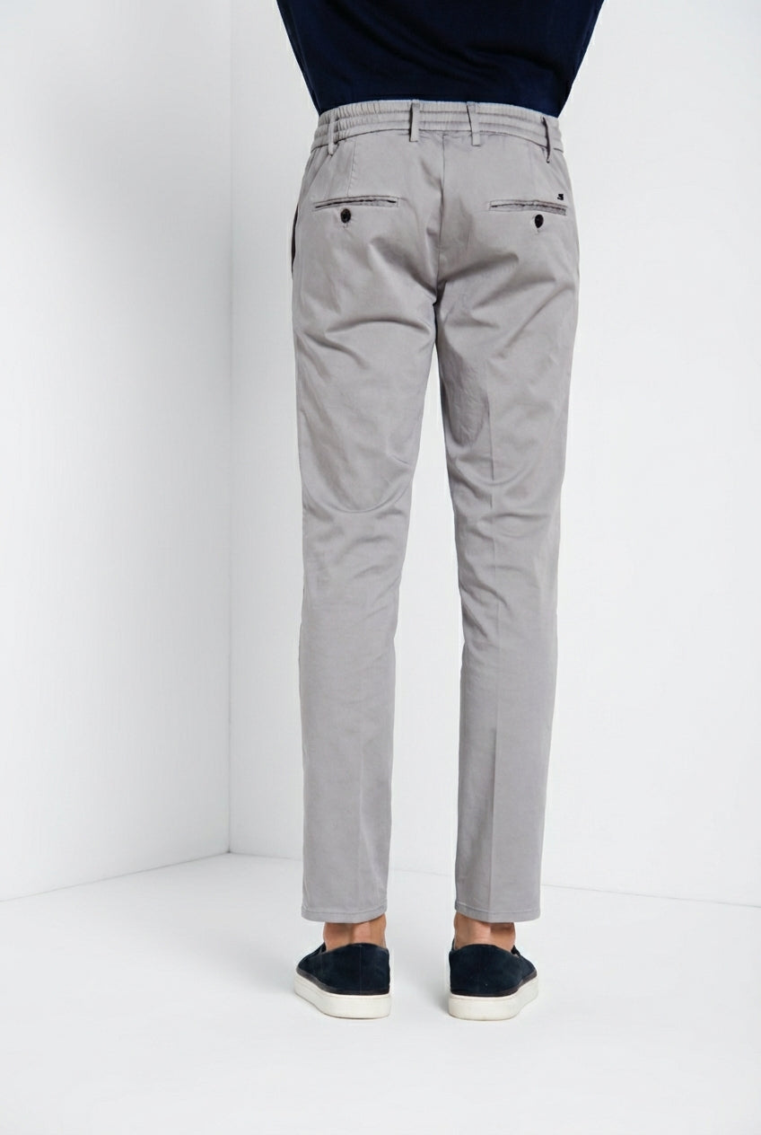 Milano Jogger Travel men's chino pants in technical travel stretch satin extra slim fit