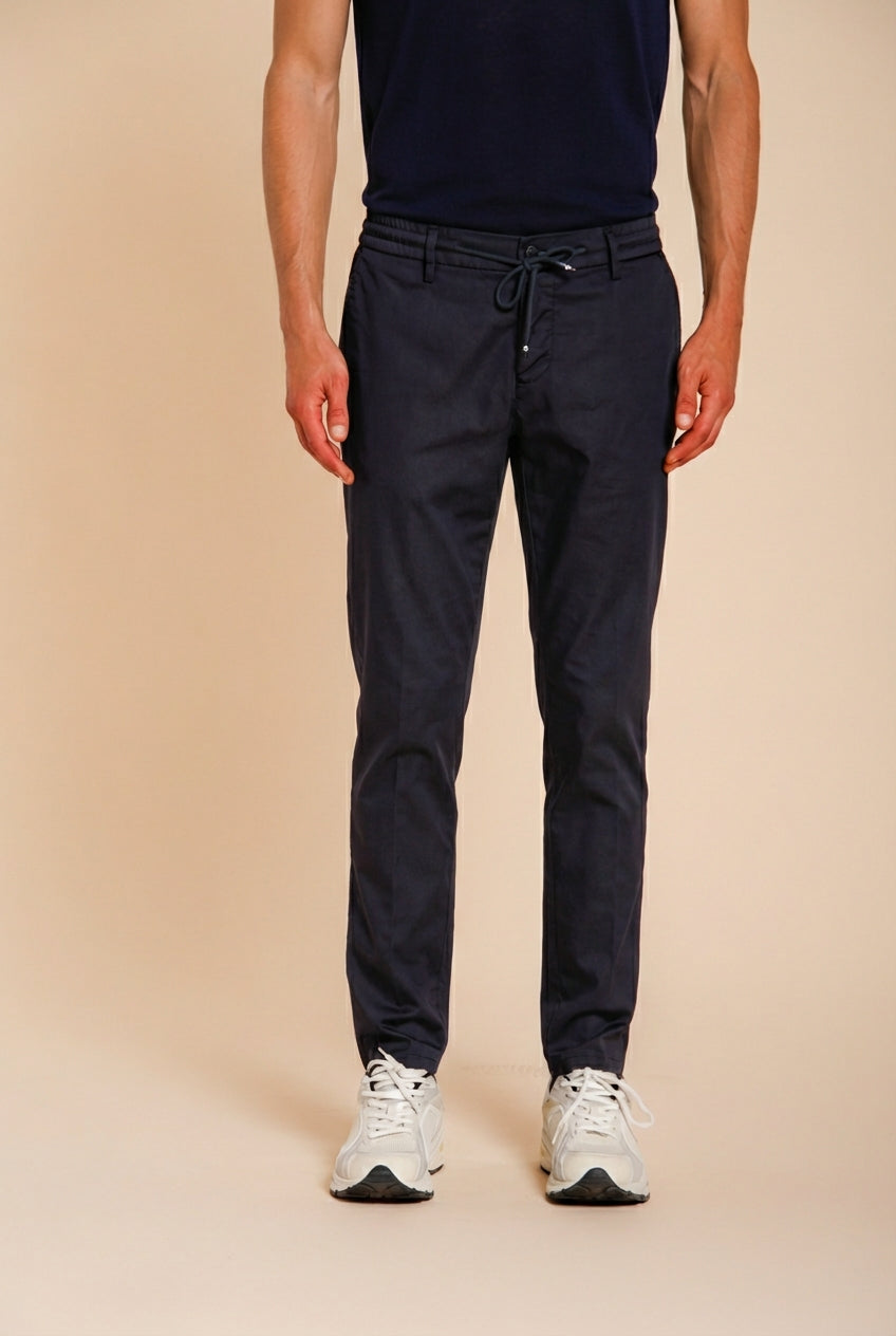 Milano Jogger Travel men's chino pants in technical travel stretch satin extra slim fit