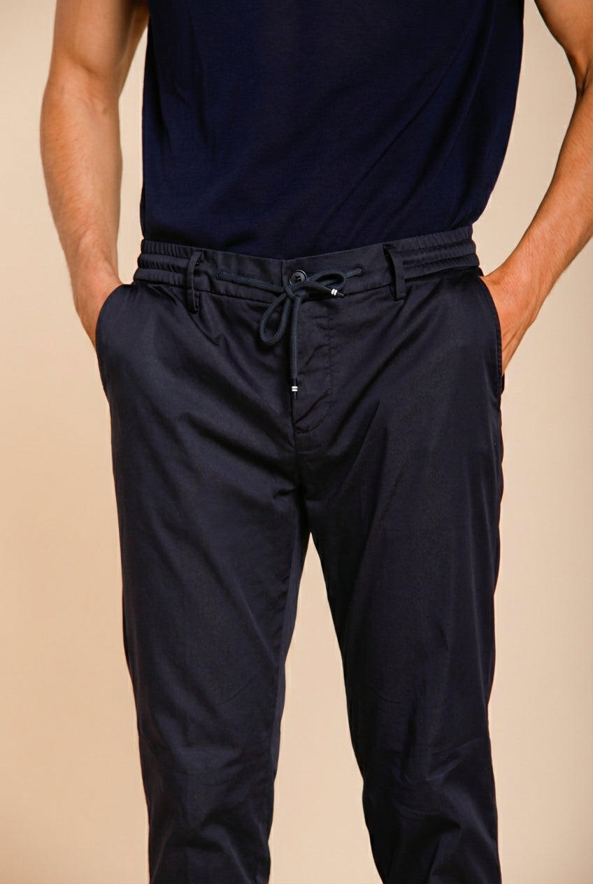 Milano Jogger Travel men's chino pants in technical travel stretch satin extra slim fit