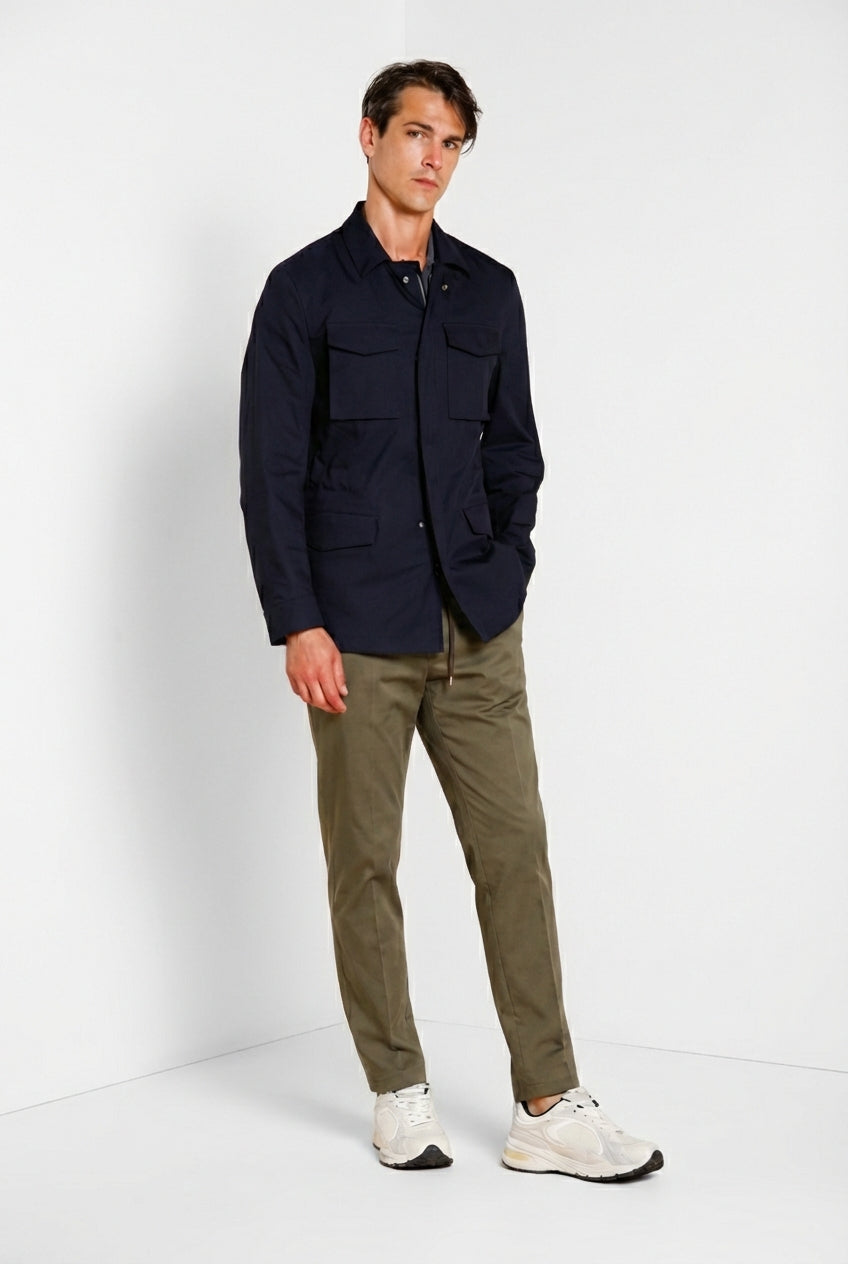 Milano Jogger Travel pantalón chino hombre en satén técnico travel stretch extra slim fit