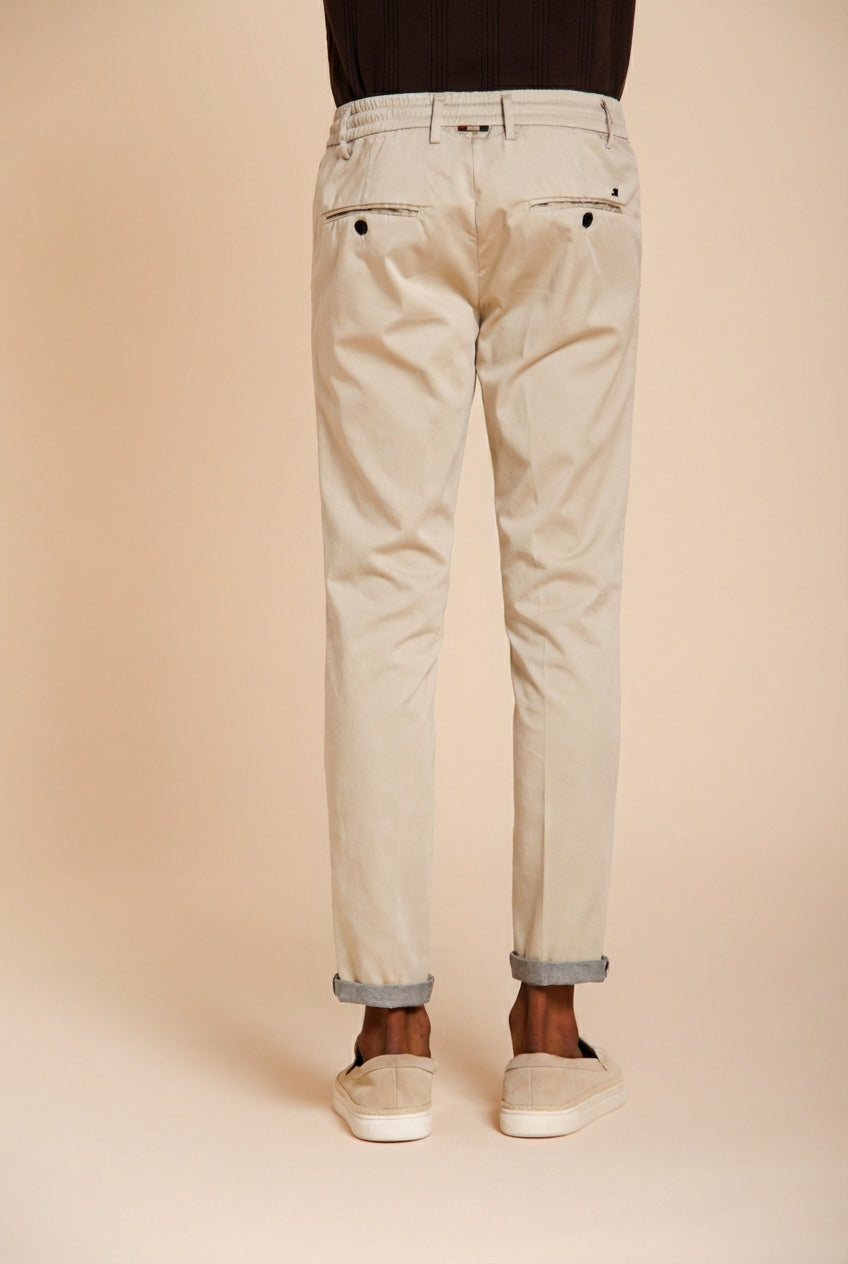 Milano Jogger Travel men's chino pants in technical travel stretch satin extra slim fit