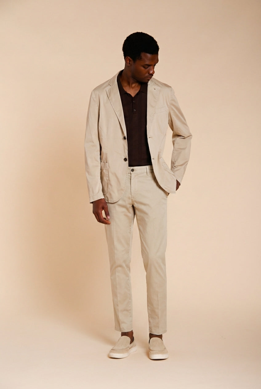 Milano Jogger Travel men's chino pants in technical travel stretch satin extra slim fit