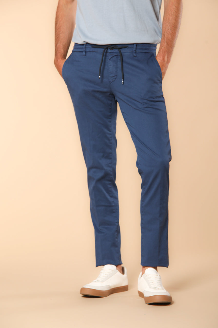 Milano Jogger pantalone chino jogger uomo in cotone e tencel extra slim fit