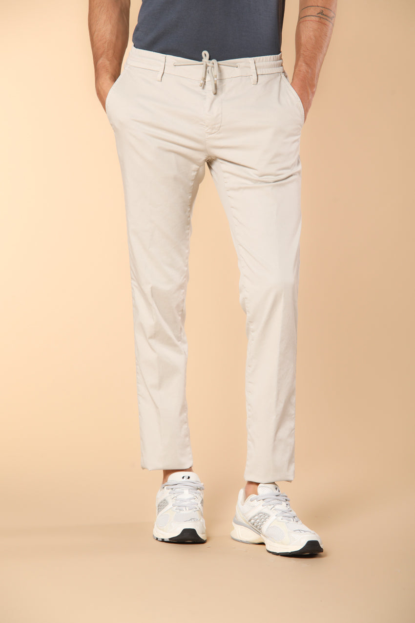 Milano Jogger pantalone chino jogger uomo in cotone e tencel extra slim fit