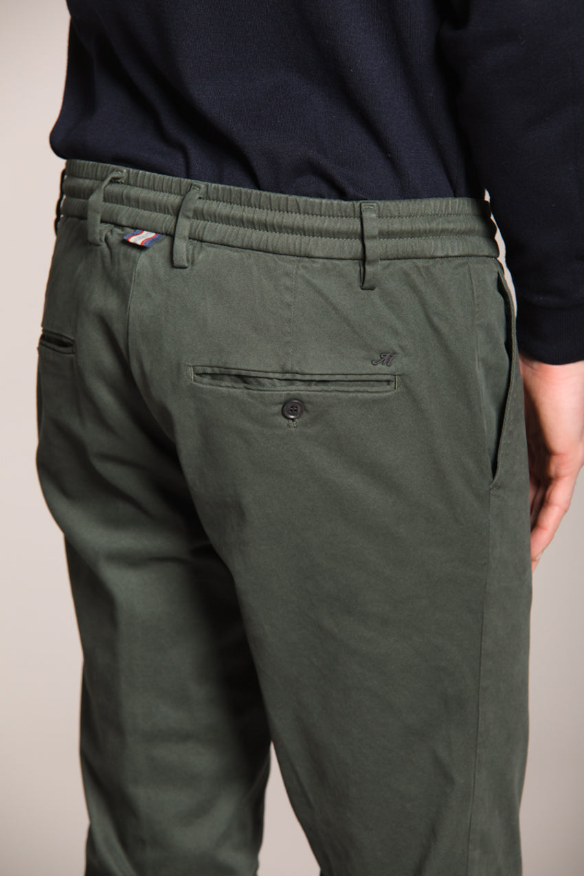 Foto 2 Milano Jogger pantalone chino uomo in gabardina stretch extra slim fit