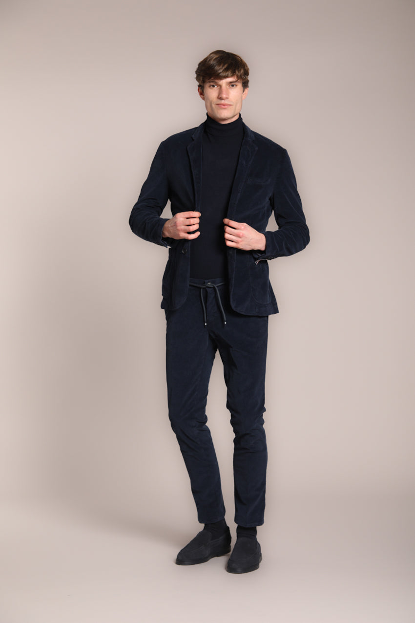 Foto 3 Milano Jogger pantalone chino uomo in velluto 500 righe extra slim fit