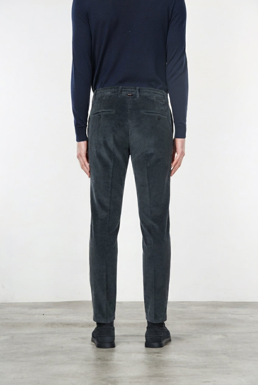 Milano Jogger pantalón chino de hombre en terciopelo 500 líneas extra slim fit