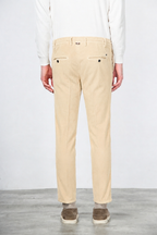 Milano Jogger pantalón chino de hombre en pana 500 rayas extra slim fit