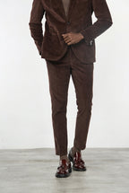 Milano Jogger pantalone chino uomo in velluto 500 righe extra slim fit