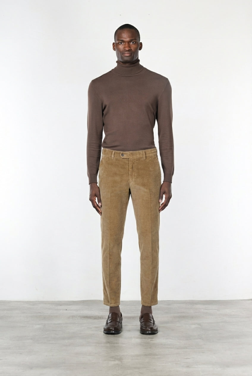 Milano Jogger pantalone chino uomo in velluto 500 righe extra slim fit