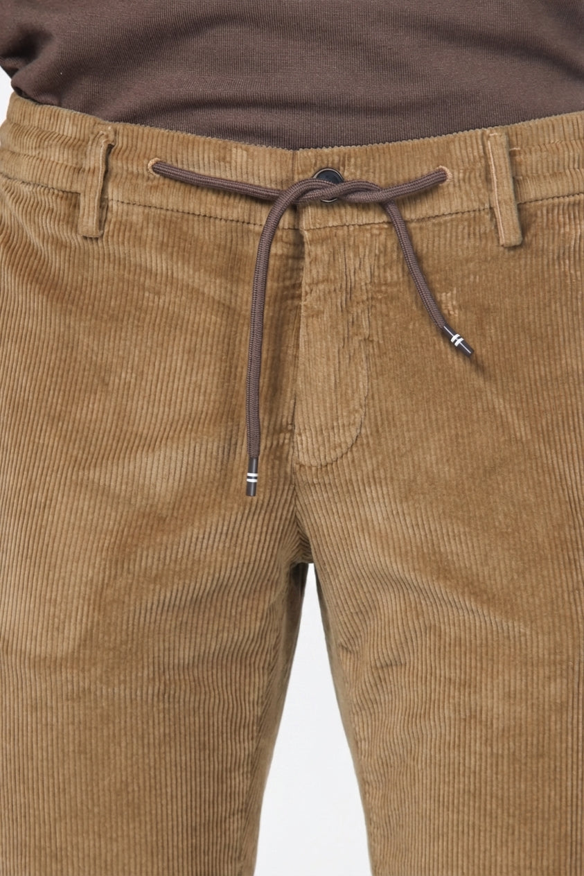 Milano Jogger pantalone chino uomo in velluto 500 righe extra slim fit