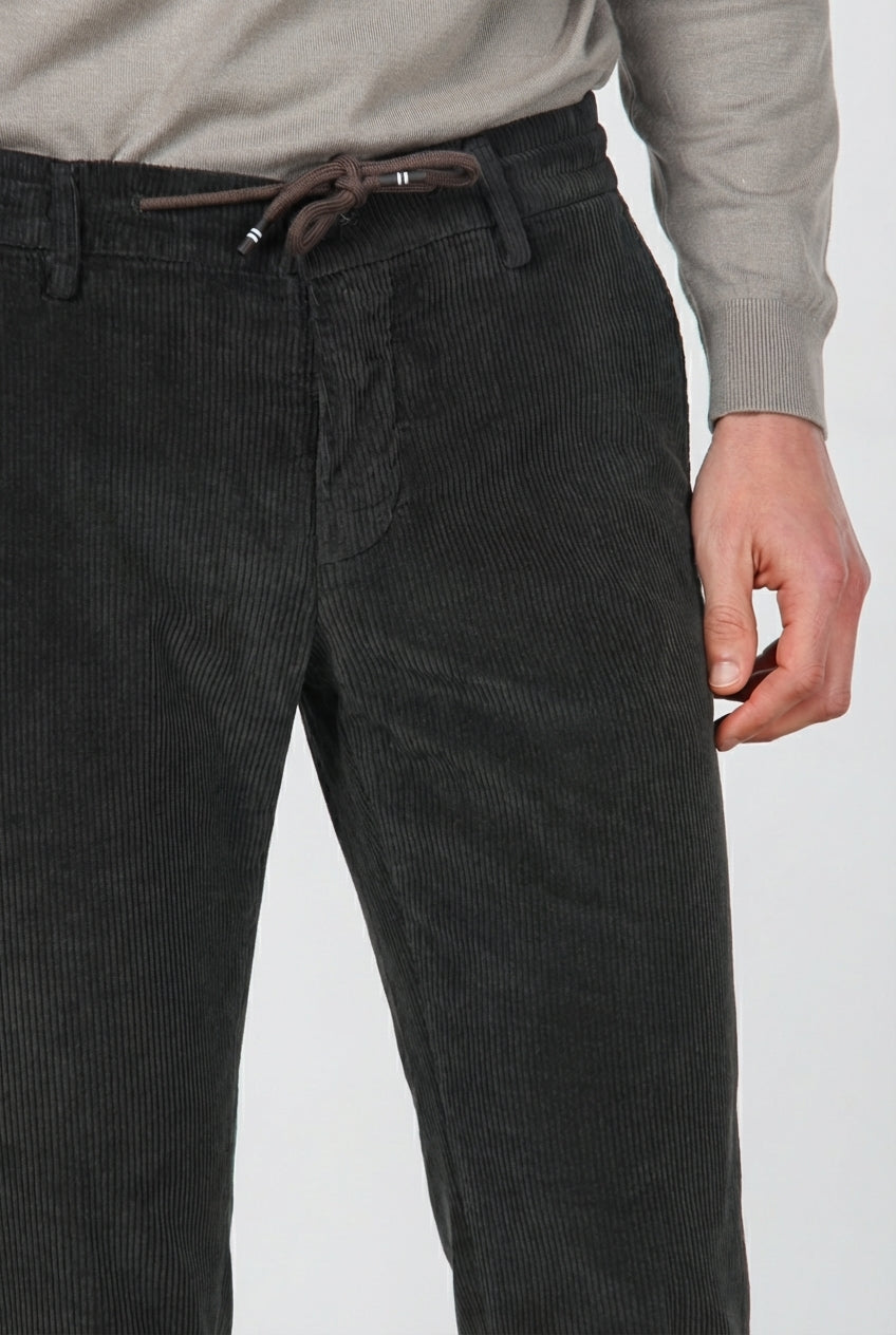 Milano Jogger pantalone chino uomo in velluto 500 righe extra slim fit