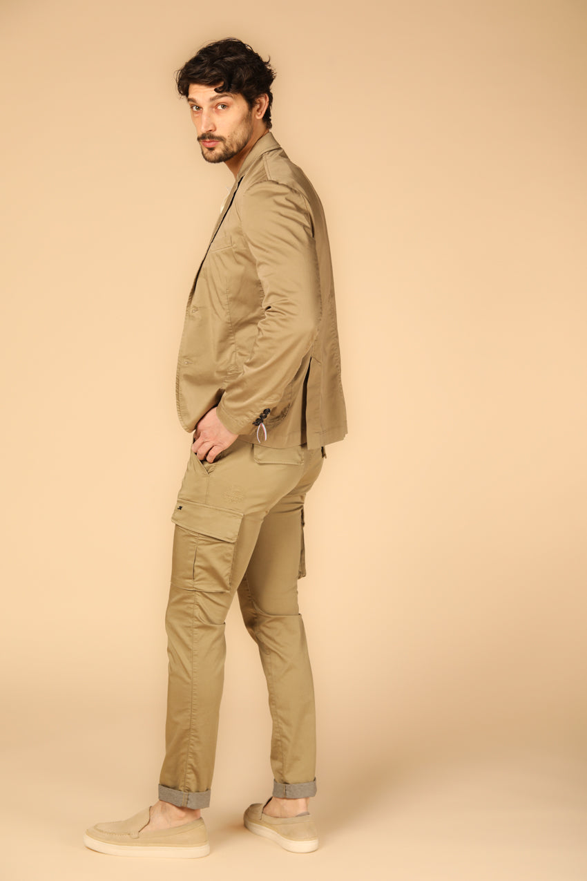 immagine 4 di pantalone cargo jogger uomo modello Chile Jogger Travel in kaki fit extra slim di Mason's