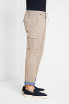 Chile Jogger Hose Cargo Herren aus technischem Travel-Stretch-Satin extra slim fit