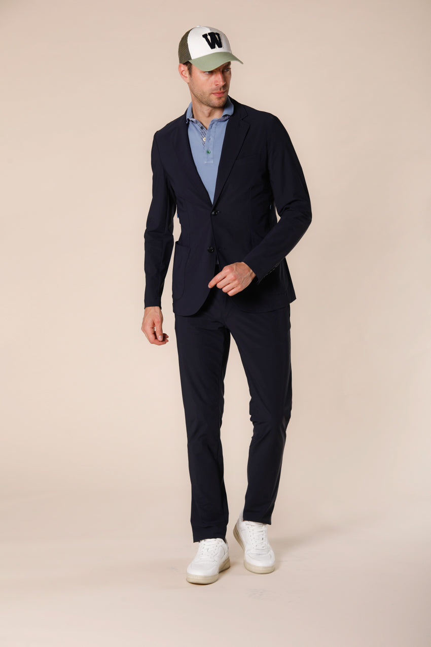 Immagine 2 di pantalone chino jogger uomo in jersey super tecnico blu navy modello Milano Style Dynamic di Mason's