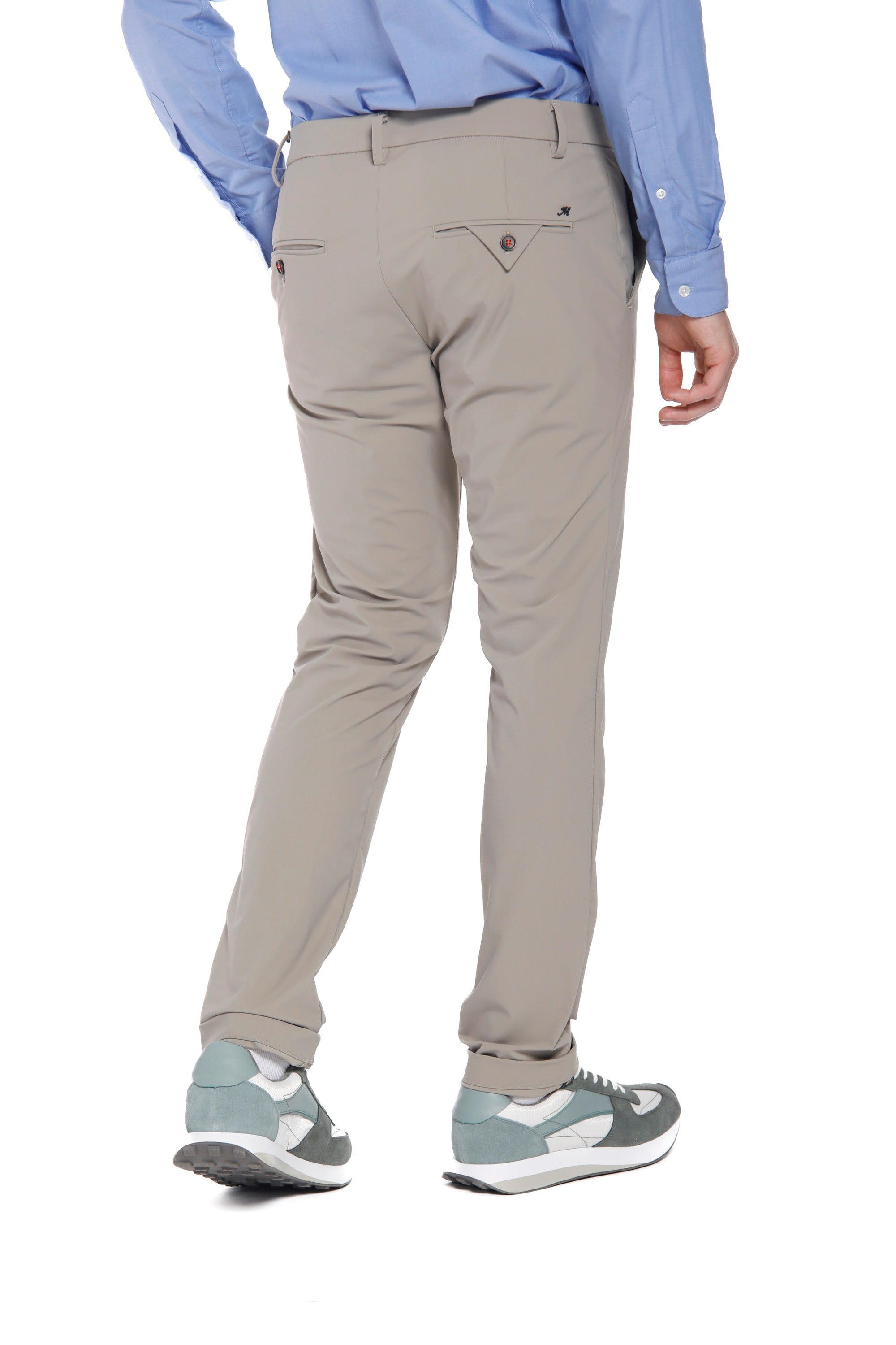 Milano Style Dynamic pantalón chino jogger hombre en jersey super  técnico slim