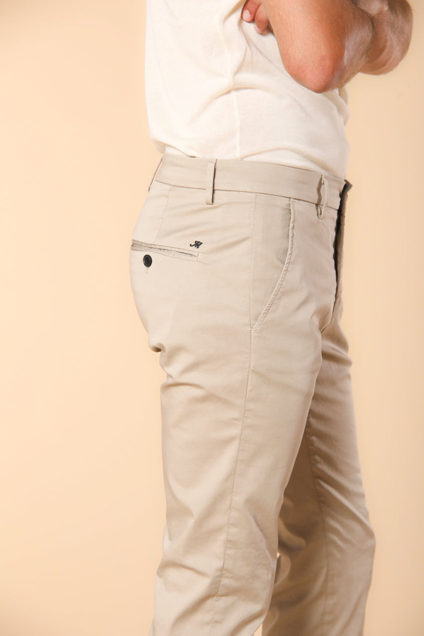 Torino pantalone chino uomo in raso tecnico travel stretch slim fit