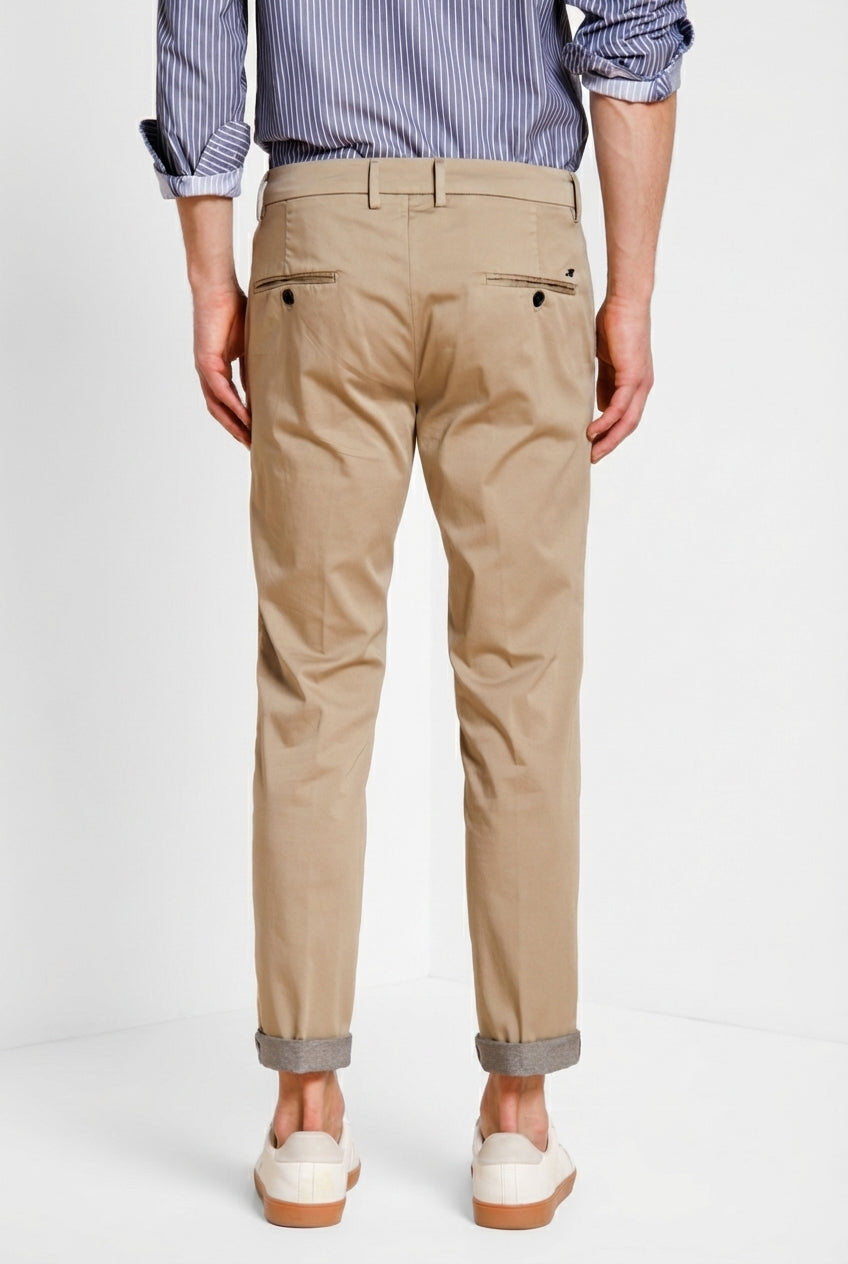 Torino Travel pantalón chino hombre de satén técnico travel stretch slim fit