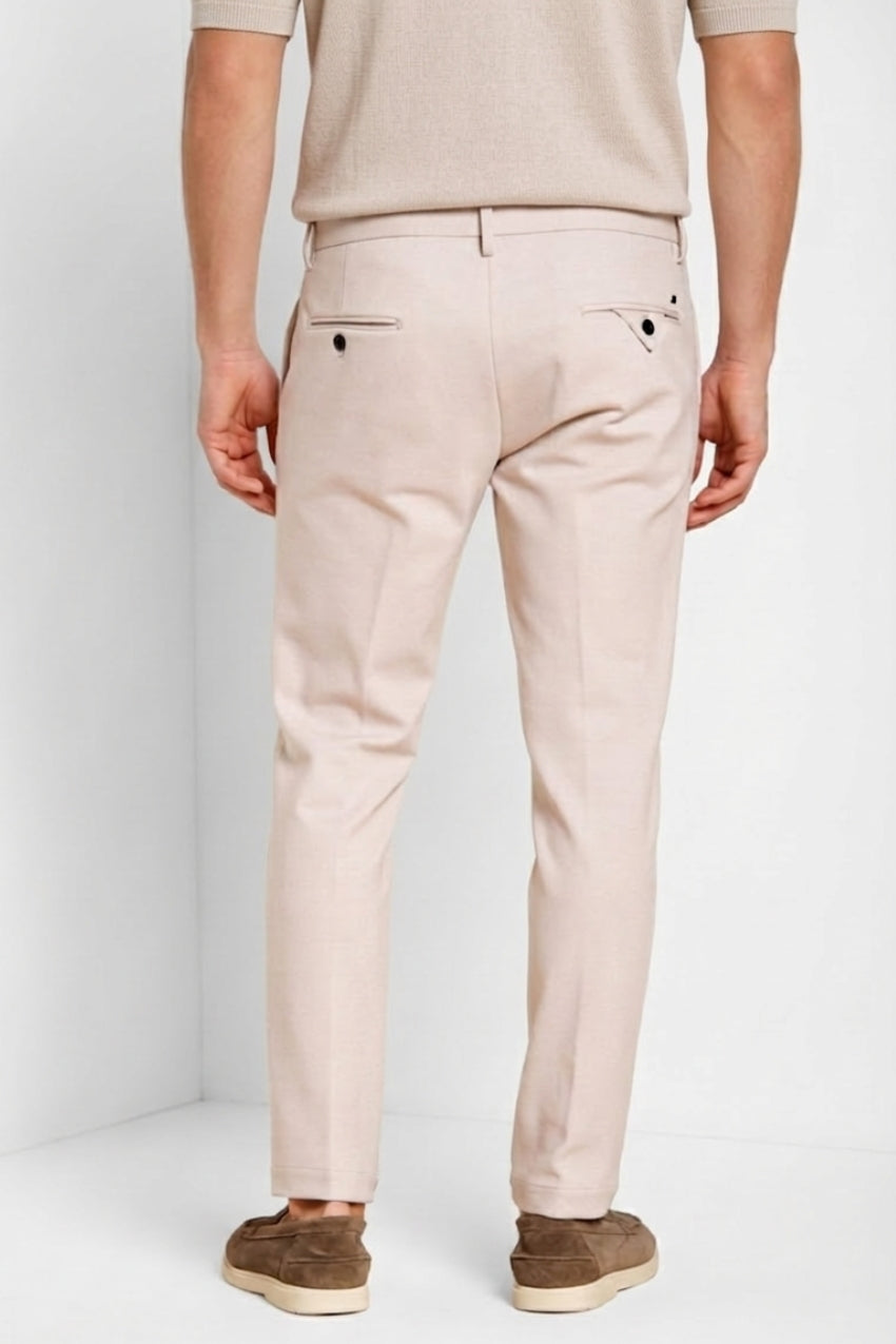 Torino Jog pantalón chino jogger hombre de jersey piqué stretch slim fit