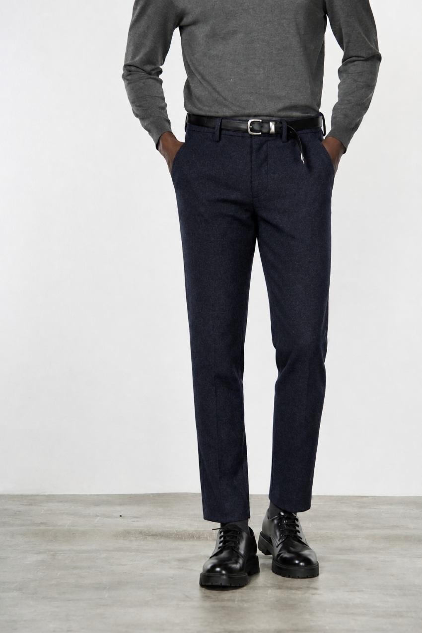 Torino Jog pantalón chino de hombre en jersey franela slim fit

