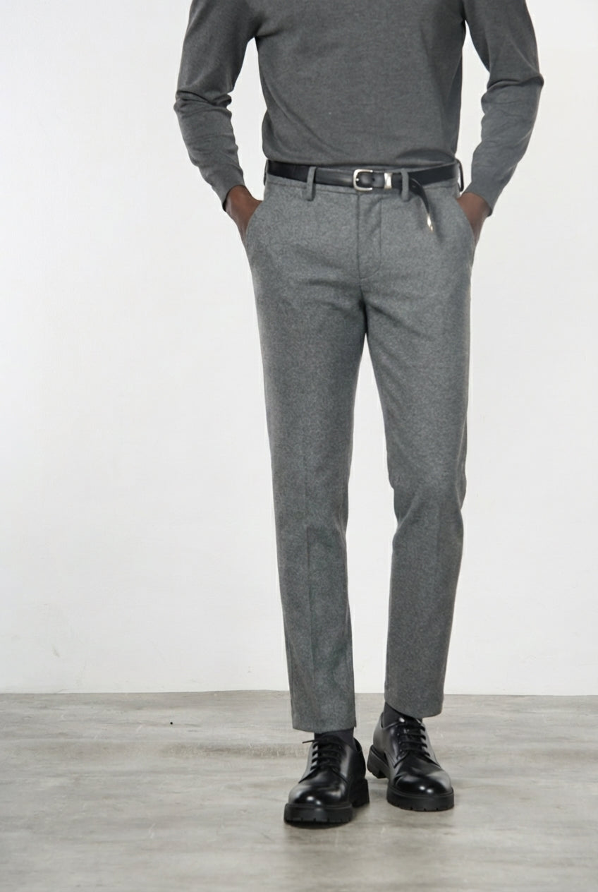 Torino Jog pantalón chino de hombre en jersey franela slim fit
