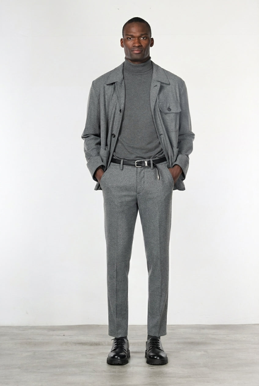 Torino Jog pantalón chino de hombre en jersey franela slim fit
