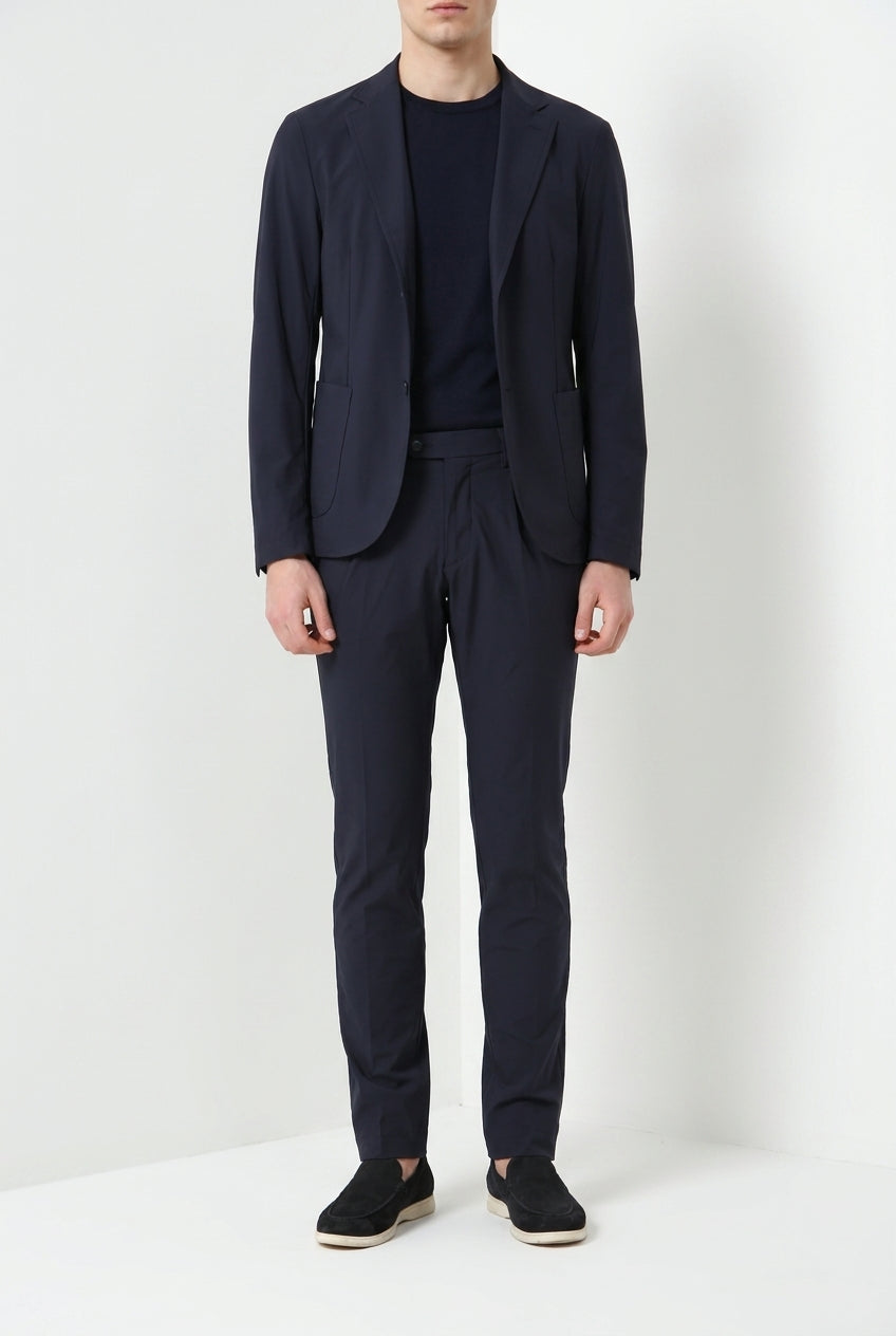 Torino 1 Pinces Dynamic pantalón chino jogger hombre en jersey súper técnico slim fit