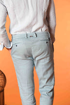 New York men's chino pants in linen and cotton twill regular fit