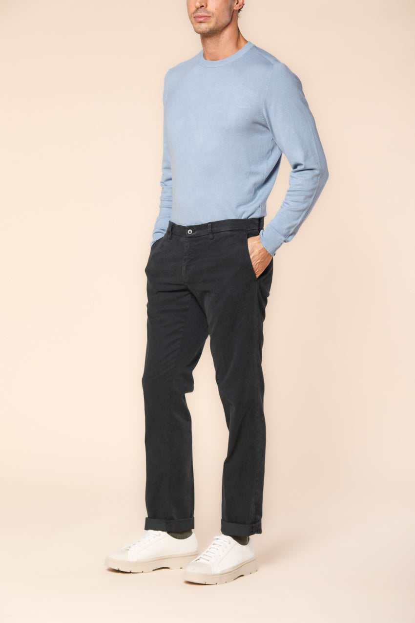 New York pantalón chino hombre en gabardina stretch ajuste regular ①