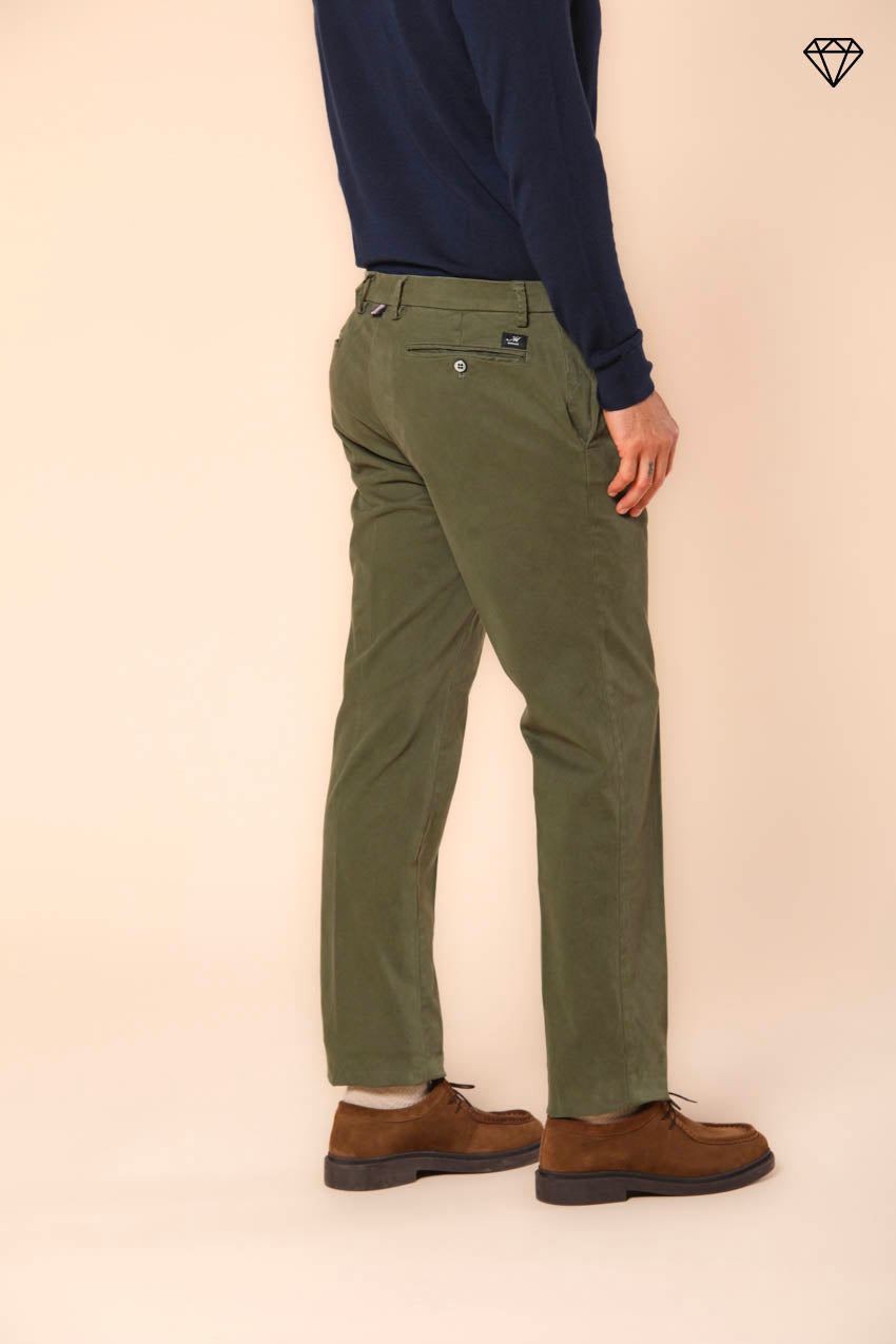 New York men's  chino pants in gabardine  stretch regular fit ①