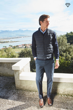 New York pantalon chino homme en gabardine stretch regular fit ①