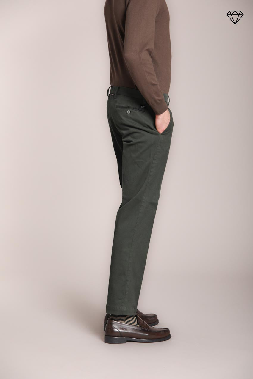 Foto 3 New York pantalone chino uomo in gabardina stretch regular fit ①