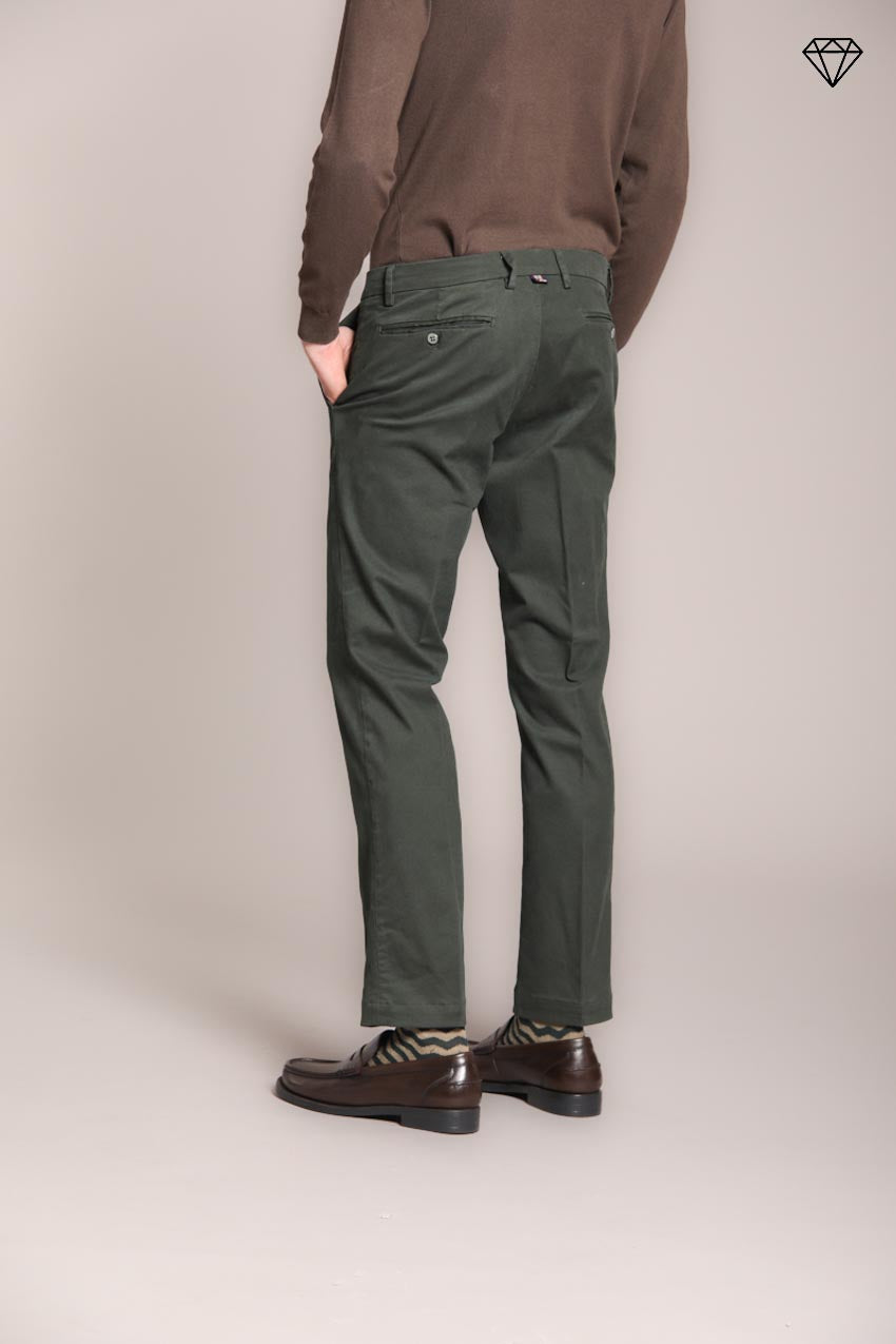 Foto 4 New York pantalone chino uomo in gabardina stretch regular fit ①