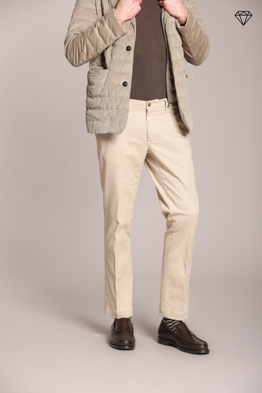 Foto 3 New York pantalone chino uomo in gabardina stretch regular fit ①