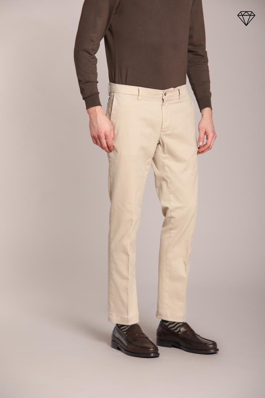 New York pantalone chino uomo in gabardina stretch regular fit ①