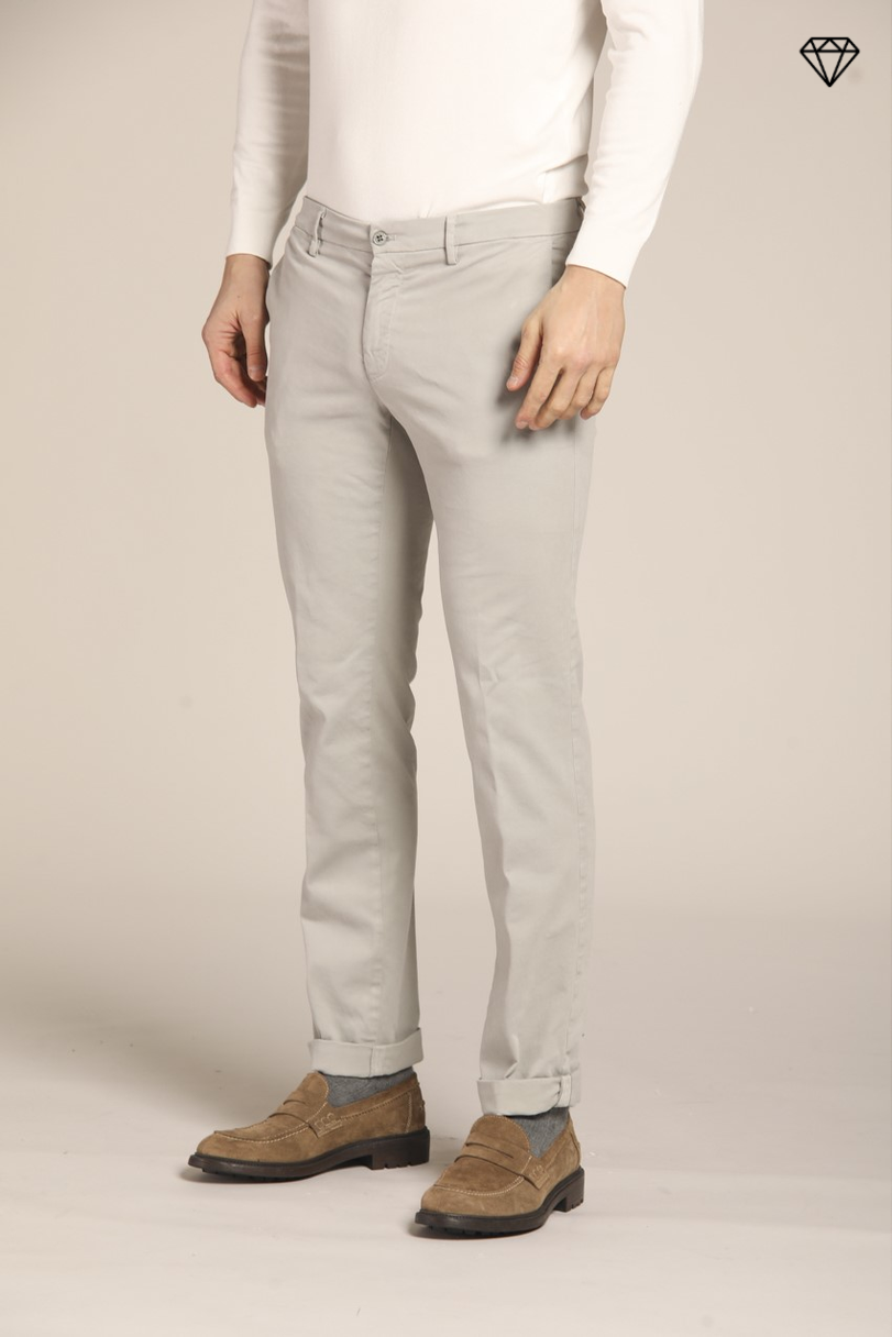 New York pantalone chino uomo in gabardina stretch regular fit ①