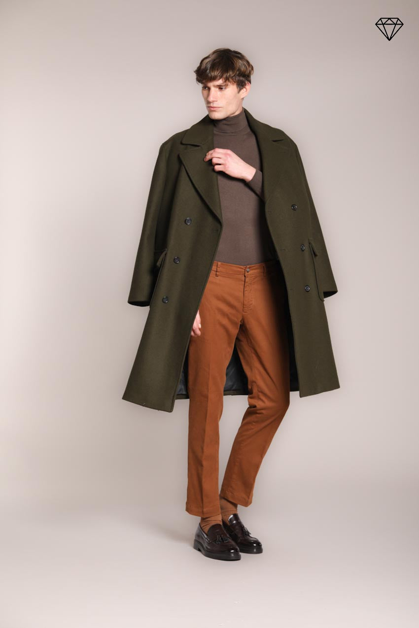 New York pantalone chino uomo in gabardina stretch regular fit ①