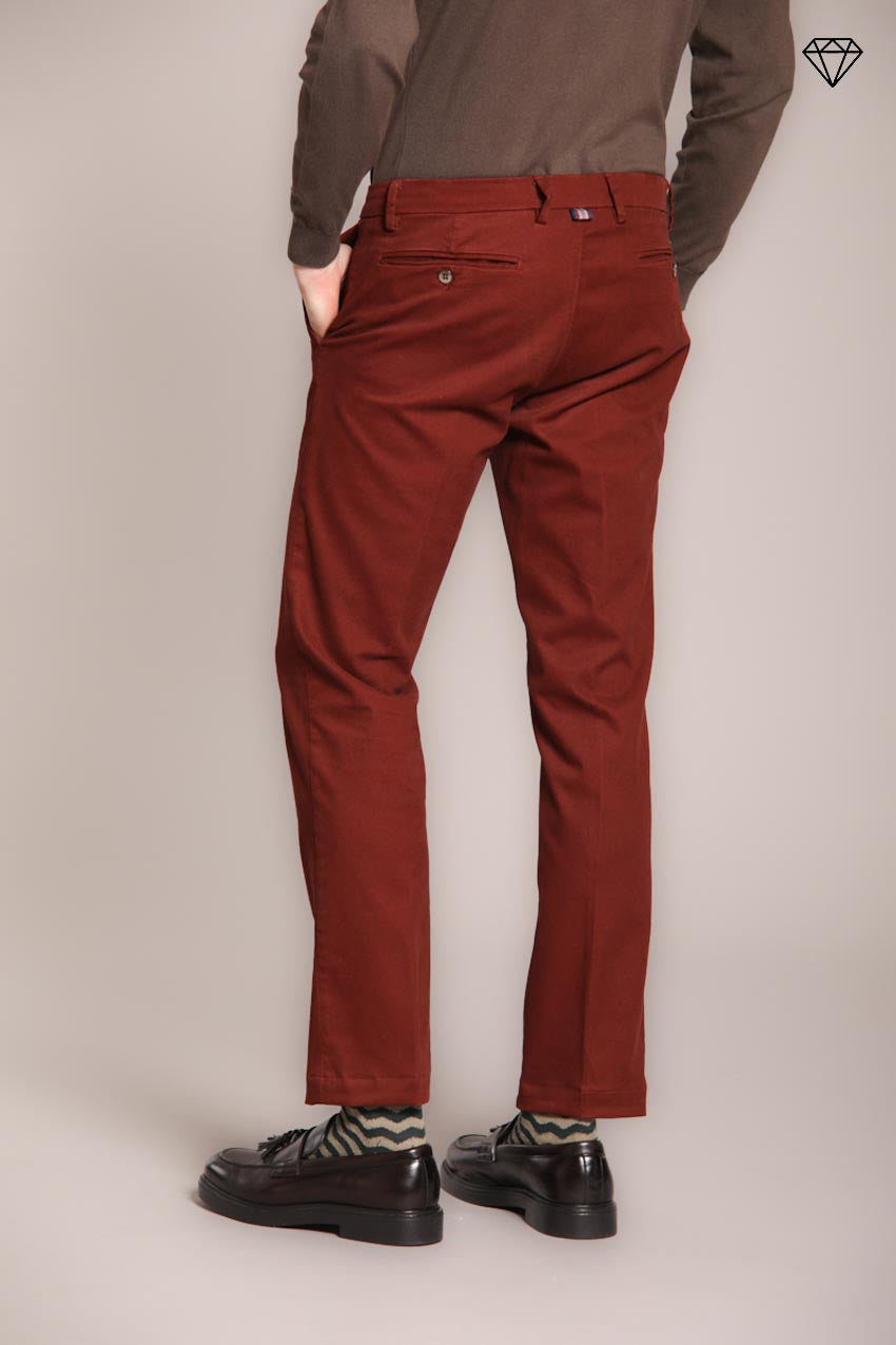 New York pantalone chino uomo in gabardina stretch regular fit ①