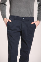 Foto 2 New York pantalone chino uomo in gabardina stretch regular fit ①