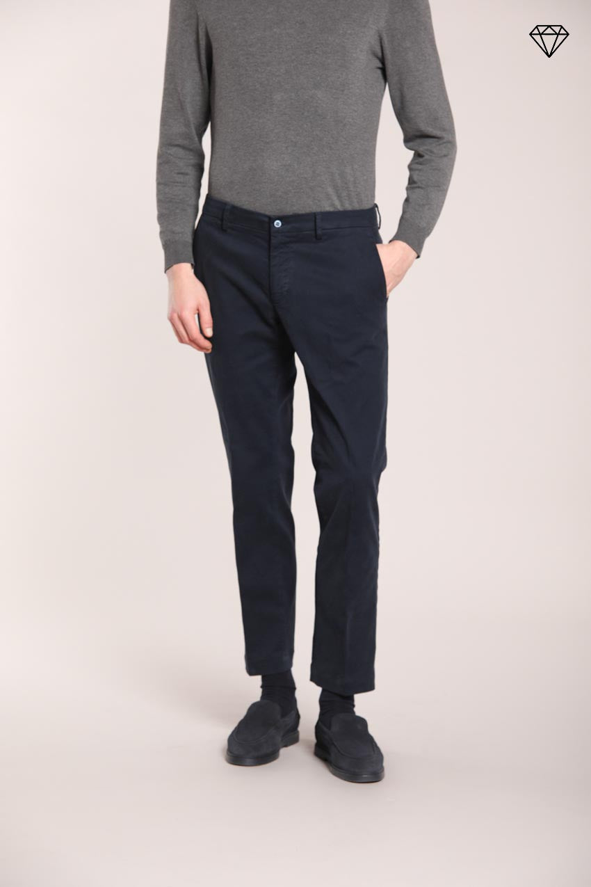 Foto 1 New York pantalone chino uomo in gabardina stretch regular fit ①