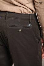 Foto 2 New York pantalone chino uomo in gabardina stretch regular fit ①