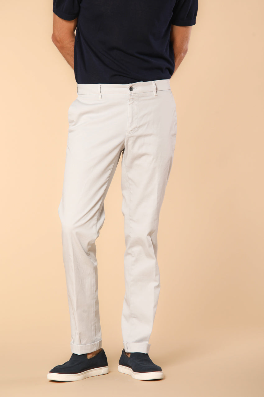 New York pantalone chino uomo in raso stretch regular fit ①