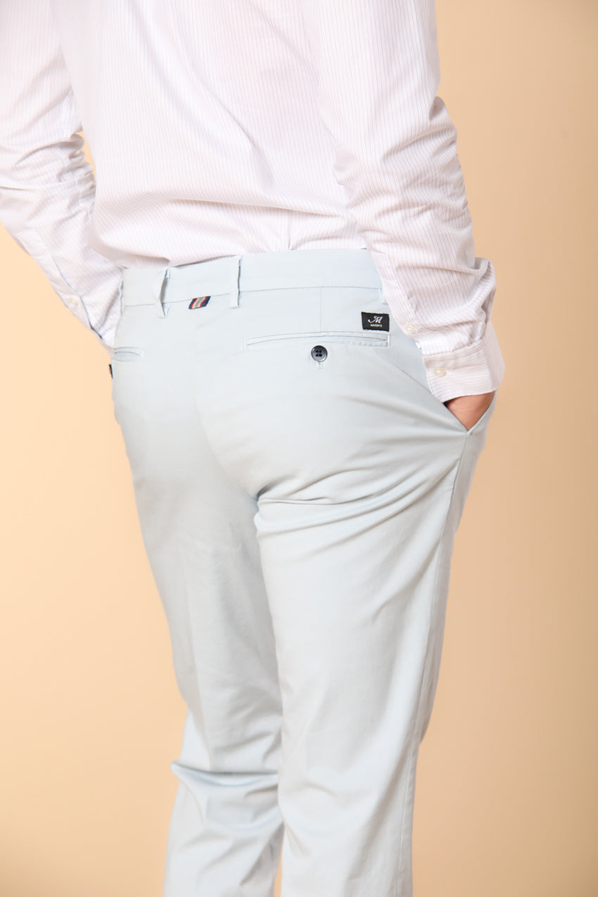 New York Pantalón Chino Hombre en Satén Elástico Regular Fit  ①