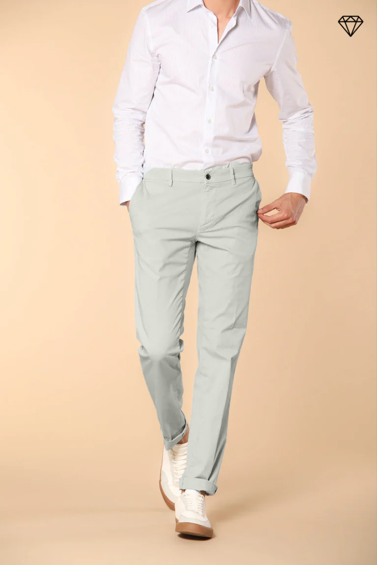 New York Pantalon chino homme  en satin stretch regular fit ①